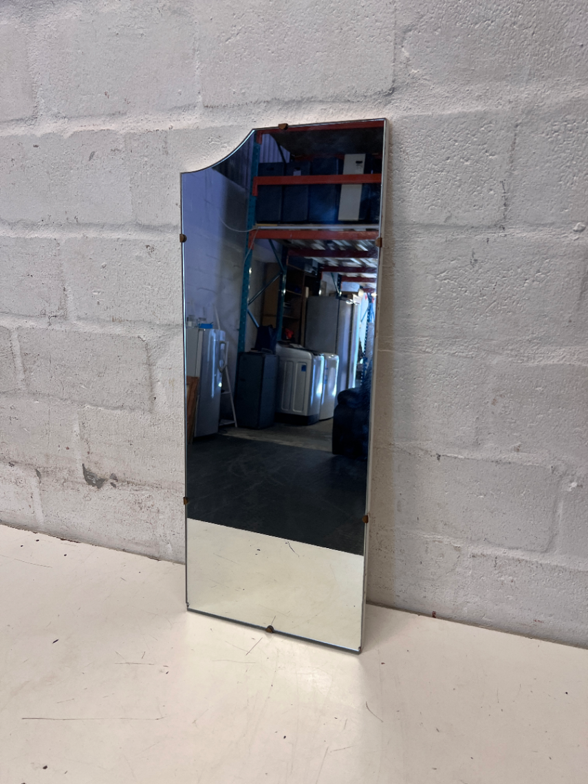 Vintage Asymmetrical Side Mirror with Curved Top - 2ndhandwarehouse.com