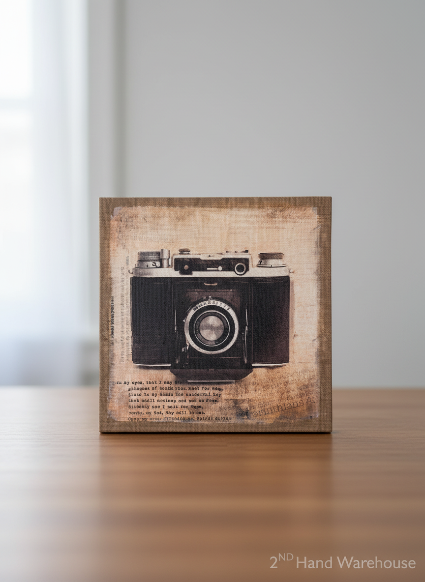 Vintage Camera Inspirational Canvas Wall Art