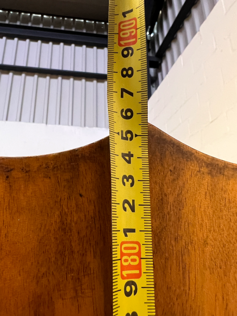 Vintage Curved Wood Wardrobe - Fair Condition (Visible Damage) - 2ndhandwarehouse.com