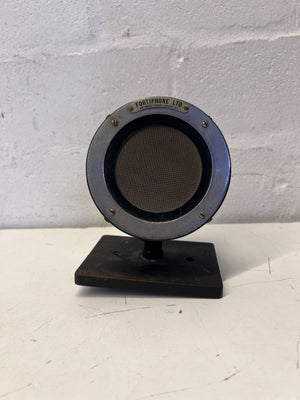 Vintage Fortiphone Microphone with Stand - Retro Studio Decor  UNTESTED✨