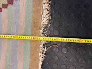 Vintage Geometric Pattern Area Rug – Soft Pastel Colors, Woven Fabric 1m x 1.5m - REDUCED