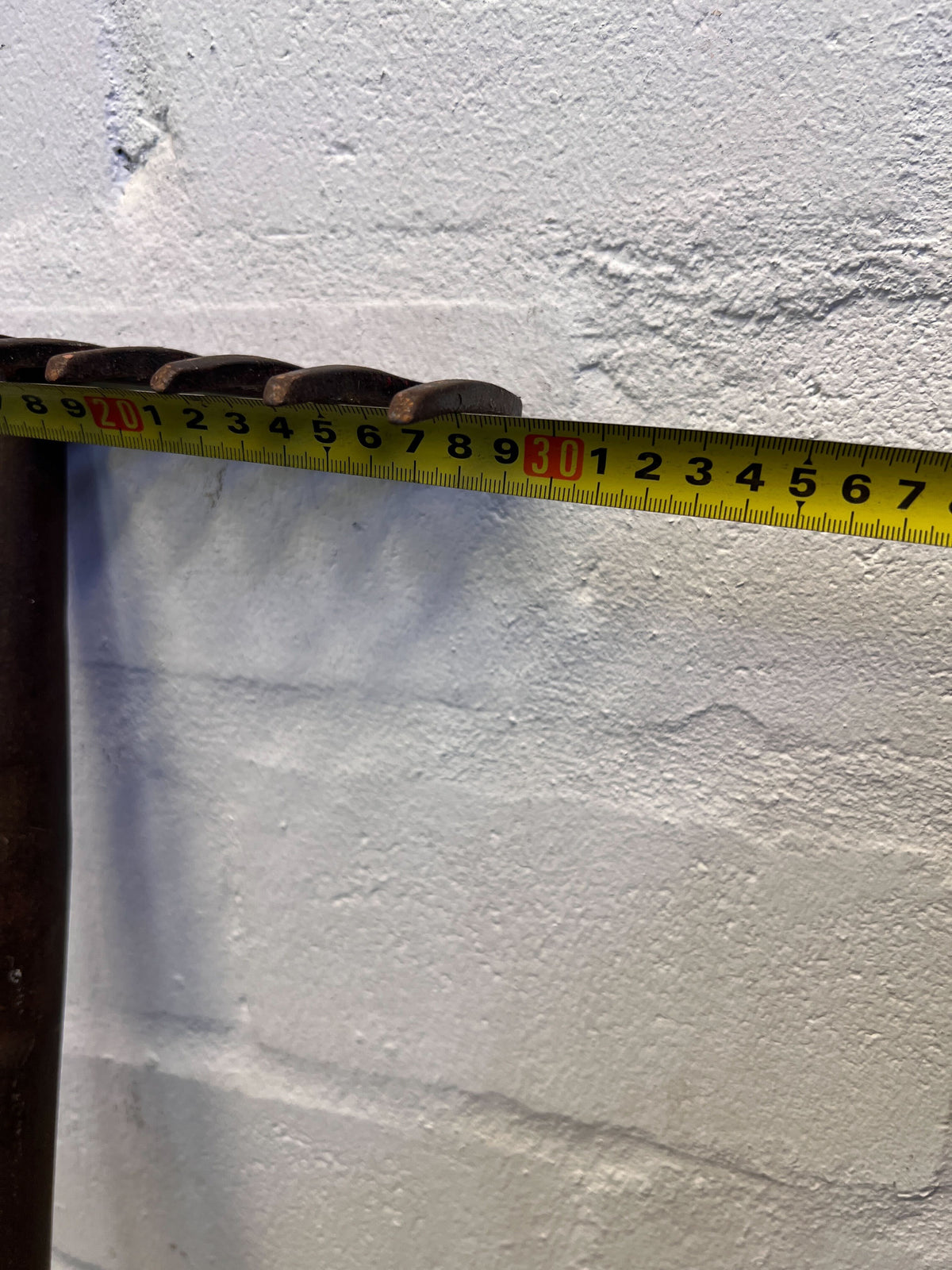 Vintage Iron Pot Rack – Rustic Brown Color, 5-Hook Design