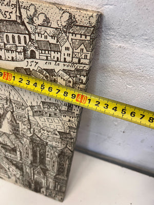 Vintage Marseille City Map Canvas Art