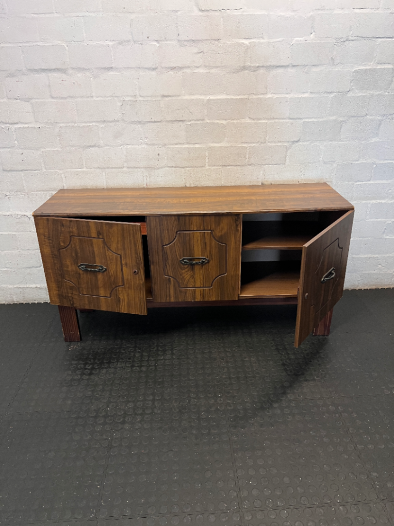 Vintage Mid-Century Style Sideboard with Storage & Red Lined Drawer - 2ndhandwarehouse.com