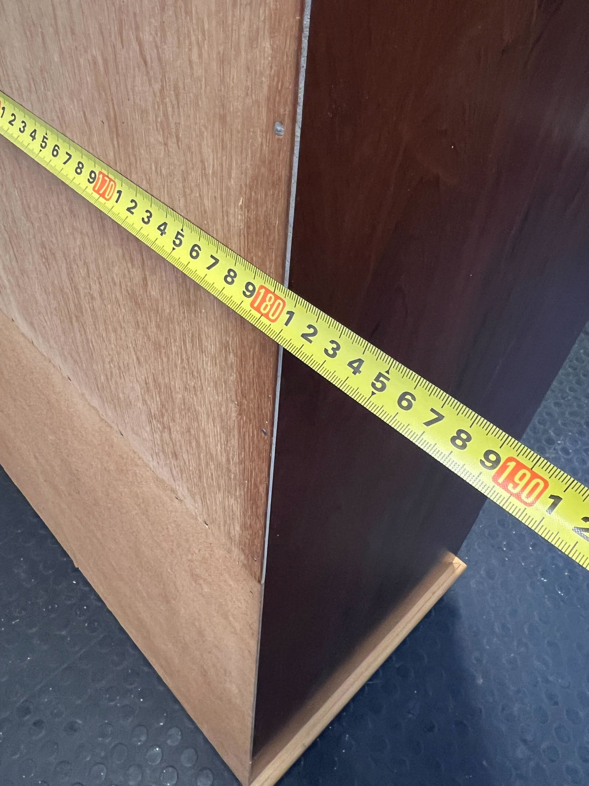 Vintage Mid-Century Style Wooden Entertainment & Storage Unit with Rattan Accents