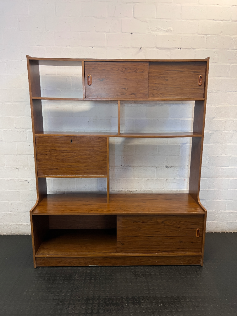 Vintage Modular Wooden Wall Unit - Fair Condition - 2ndhandwarehouse.com