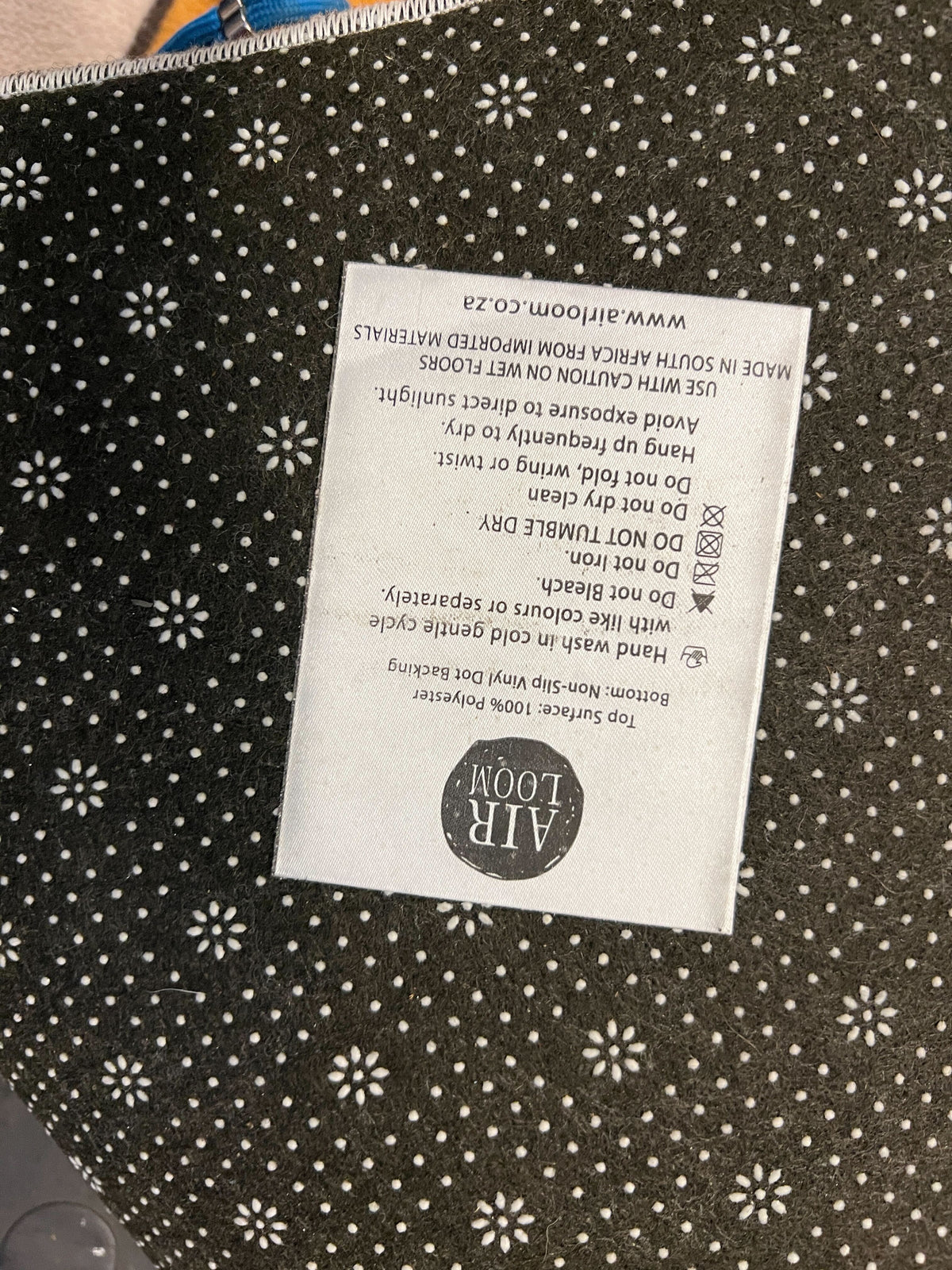 Vintage Orange and Black Geometric Area Rug – Slight Wear - PRICE DROP