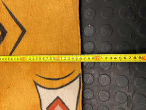 Vintage Orange and Black Geometric Area Rug – Slight Wear - PRICE DROP