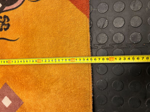 Vintage Orange and Black Geometric Area Rug – Slight Wear - PRICE DROP