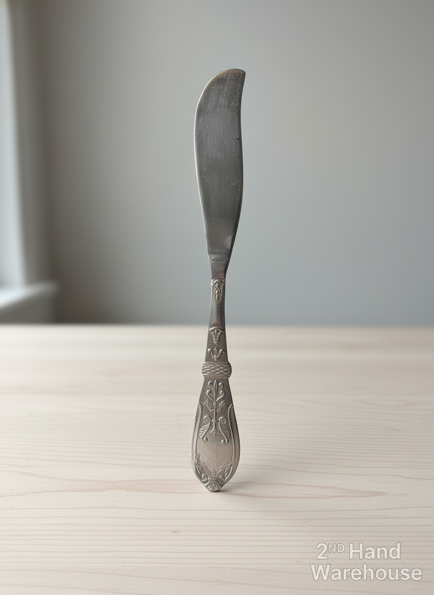 Vintage Ornate Silver Serving Knife