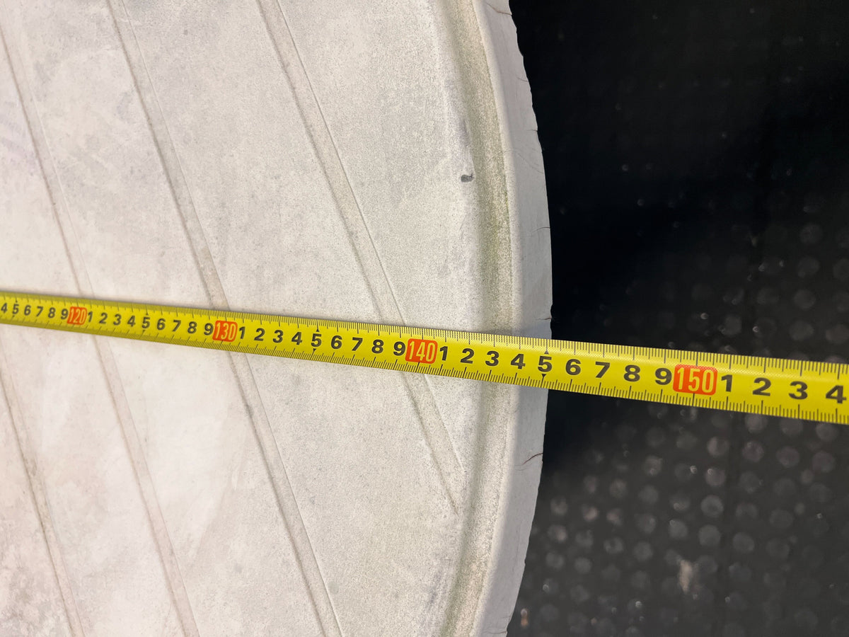 Vintage Oval White Plastic Garden Table with Minor Wear - 2ndhandwarehouse.com