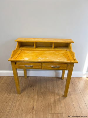 Vintage Secretary Desk - Well Used Condition with Surface Scuffing - 2ndhandwarehouse.com