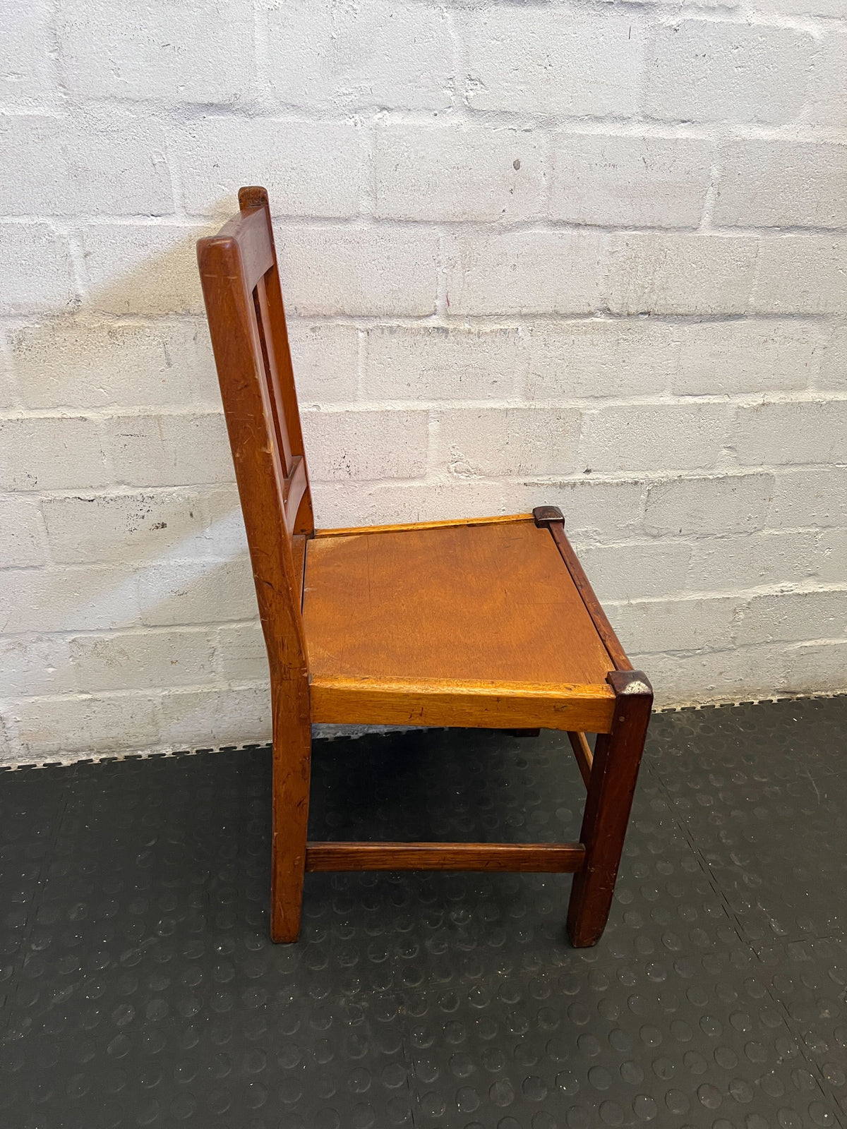 Vintage Solid Wood Slatted Back Dining Chair – Minor Scuffs