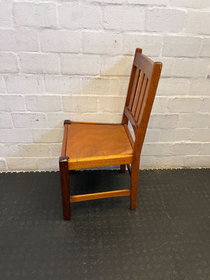 Vintage Solid Wood Slatted Back Dining Chair – Minor Scuffs