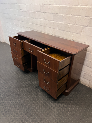 Vintage-Style 7-Drawer Wooden Dressing Table