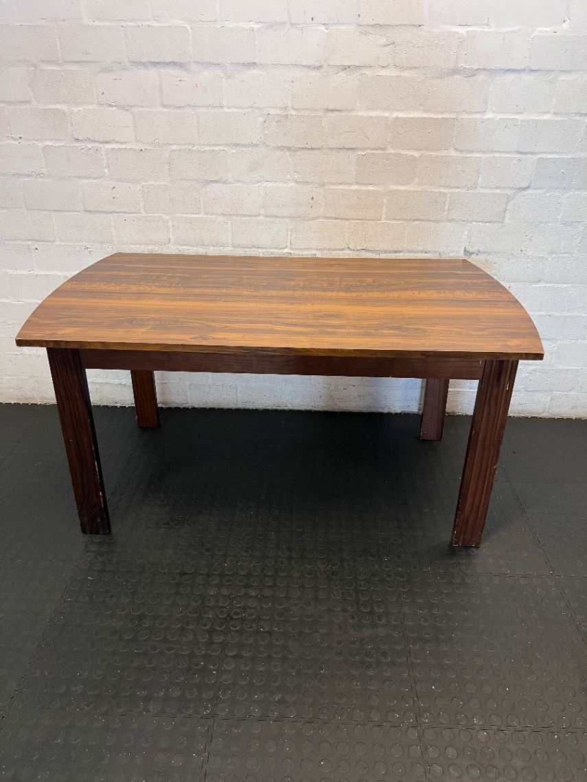 Vintage Style Curved Dining Table - Fair Condition - 2ndhandwarehouse.com
