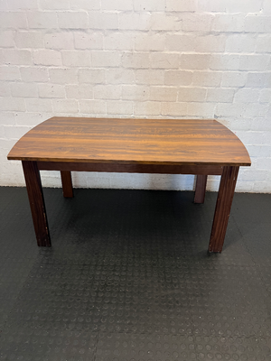 Vintage Style Curved Dining Table - Fair Condition - 2ndhandwarehouse.com
