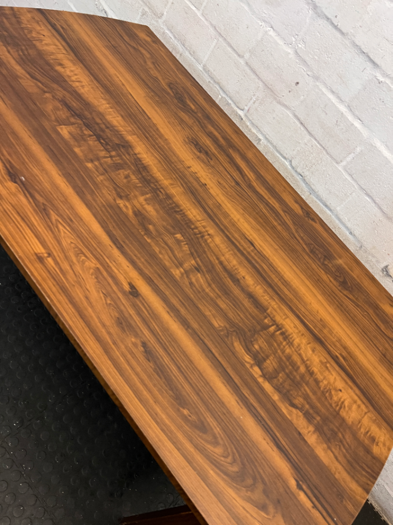 Vintage Style Curved Dining Table - Fair Condition - 2ndhandwarehouse.com