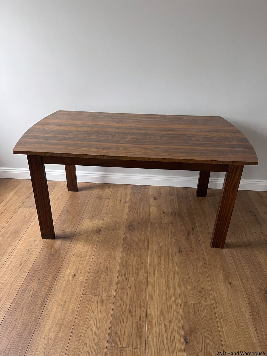 Vintage Style Curved Dining Table - Fair Condition - 2ndhandwarehouse.com