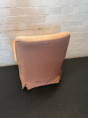 Vintage Style Pink Checkered Armchairs - Set of 2 (For Re-upholstery) - 2ndhandwarehouse.com