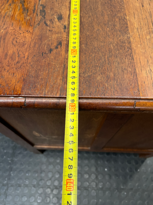 Vintage Style Wooden Double Pedestal Office Desk — Fair Condition with Visible Wear