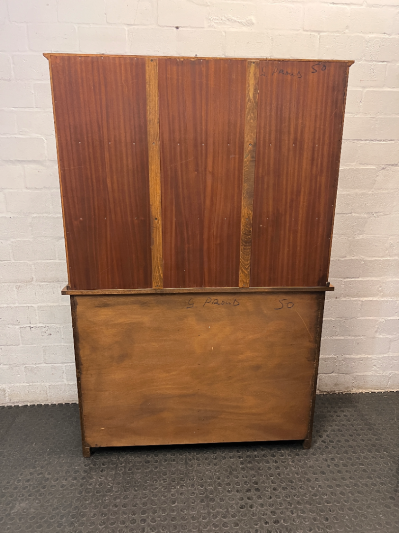 Vintage Style Wooden Welsh Dresser with Scalloped Hutch — Good Condition