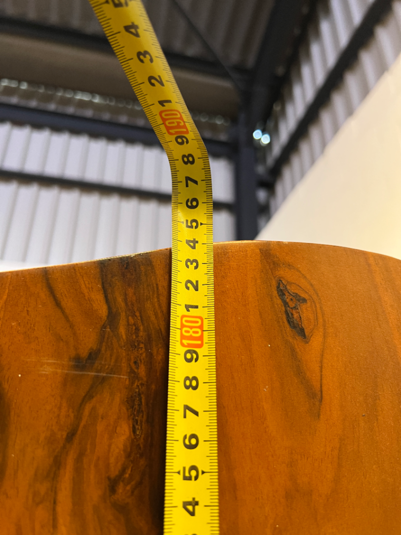 Vintage Wavy Wardrobe - One Leg Damaged - Needs Repair - 2ndhandwarehouse.com