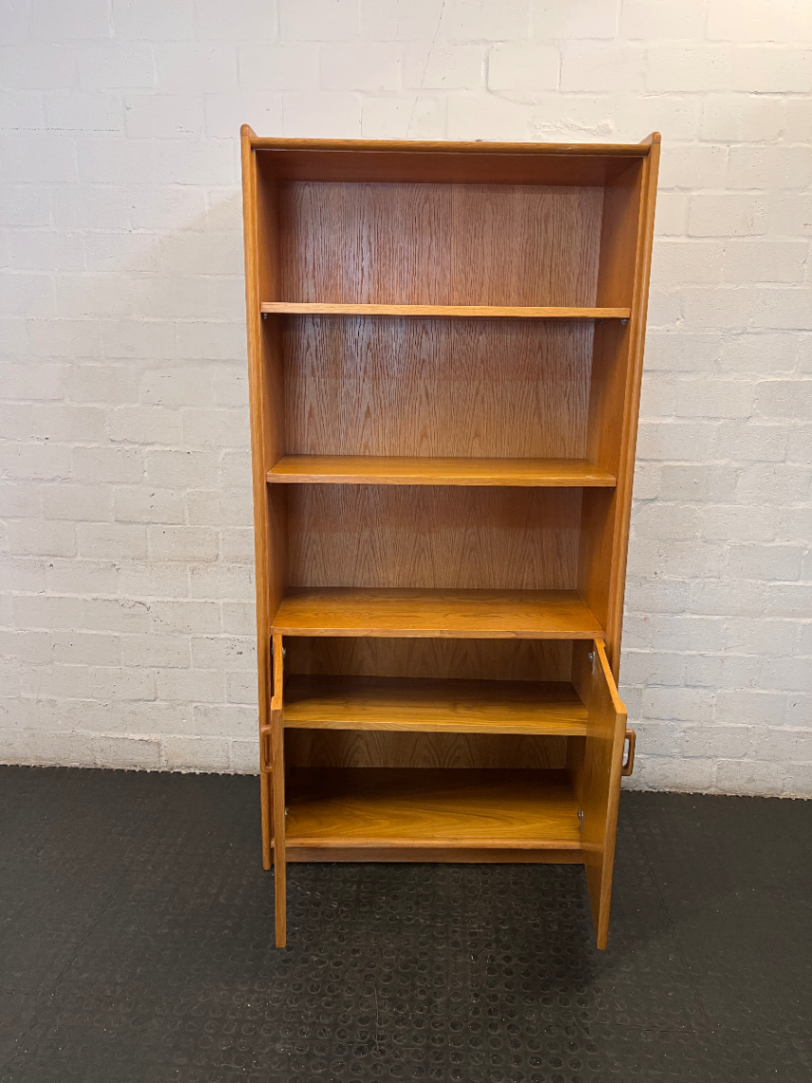 Vintage Wood Grain Wall Unit with Bottom Cabinet - 100cm - 2ndhandwarehouse.com