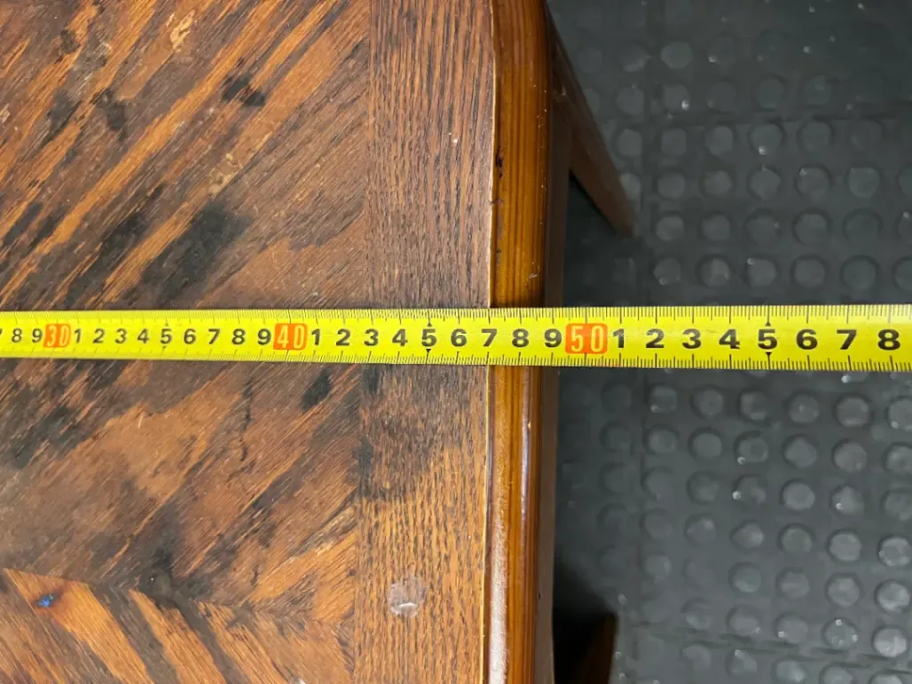 Vintage Wood Side Table - Broken Leg & Finish Wear for Restoration - 2ndhandwarehouse.com