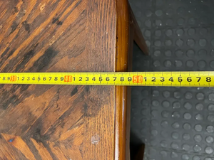 Vintage Wood Side Table - Broken Leg & Finish Wear for Restoration - 2ndhandwarehouse.com