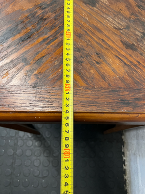 Vintage Wood Side Table - Broken Leg & Finish Wear for Restoration - 2ndhandwarehouse.com