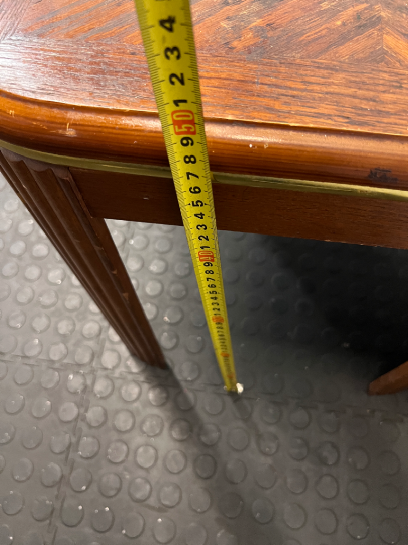 Vintage Wood Side Table - Broken Leg & Finish Wear for Restoration - 2ndhandwarehouse.com