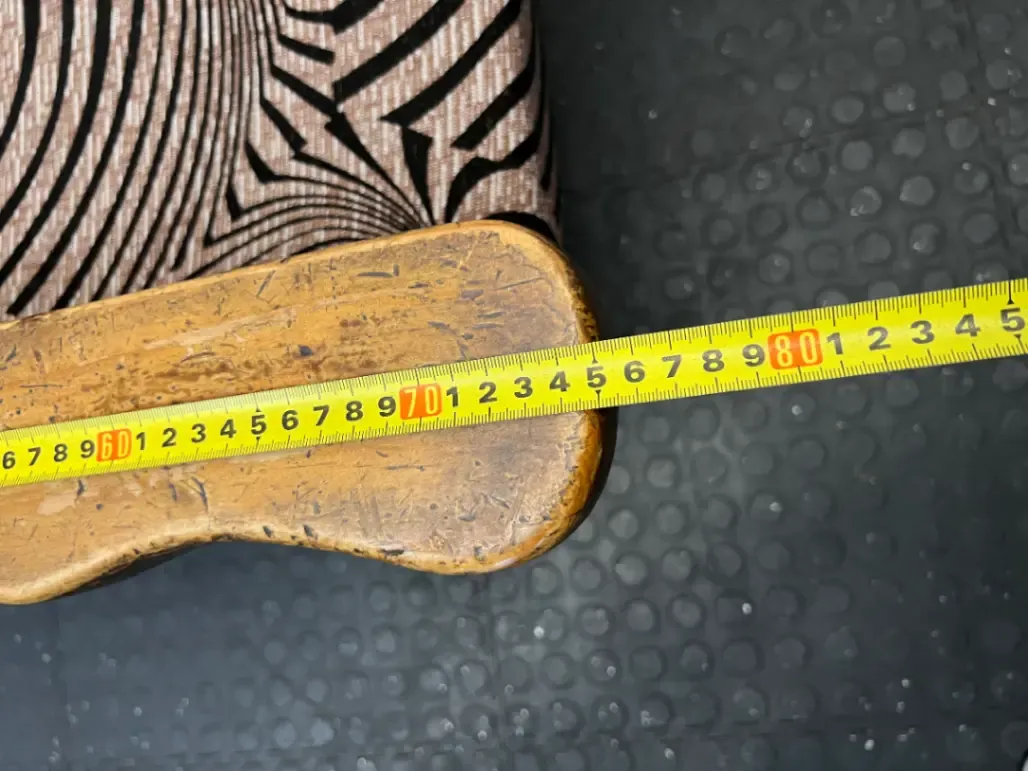 Vintage Wooden 2-Seater Sofa with Zebra Pattern Upholstery - 2ndhandwarehouse.com