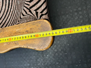 Vintage Wooden 2-Seater Sofa with Zebra Pattern Upholstery - 2ndhandwarehouse.com