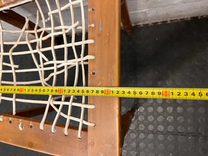 Vintage Wooden Dining Chair with Turned Detail — Damaged Riempie