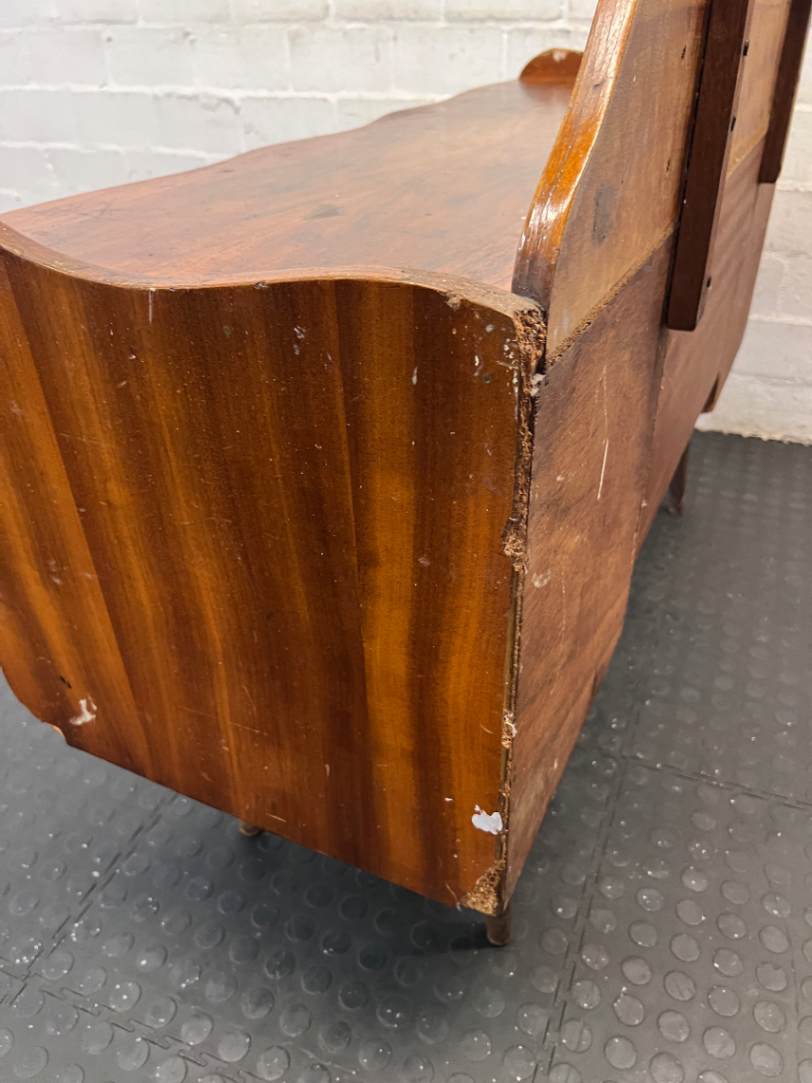 Vintage Wooden Dressing Table - Visible Edge Damage & Wear - 2ndhandwarehouse.com