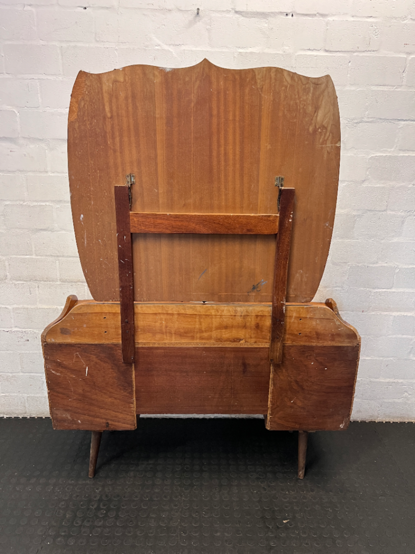Vintage Wooden Dressing Table - Visible Edge Damage & Wear - 2ndhandwarehouse.com
