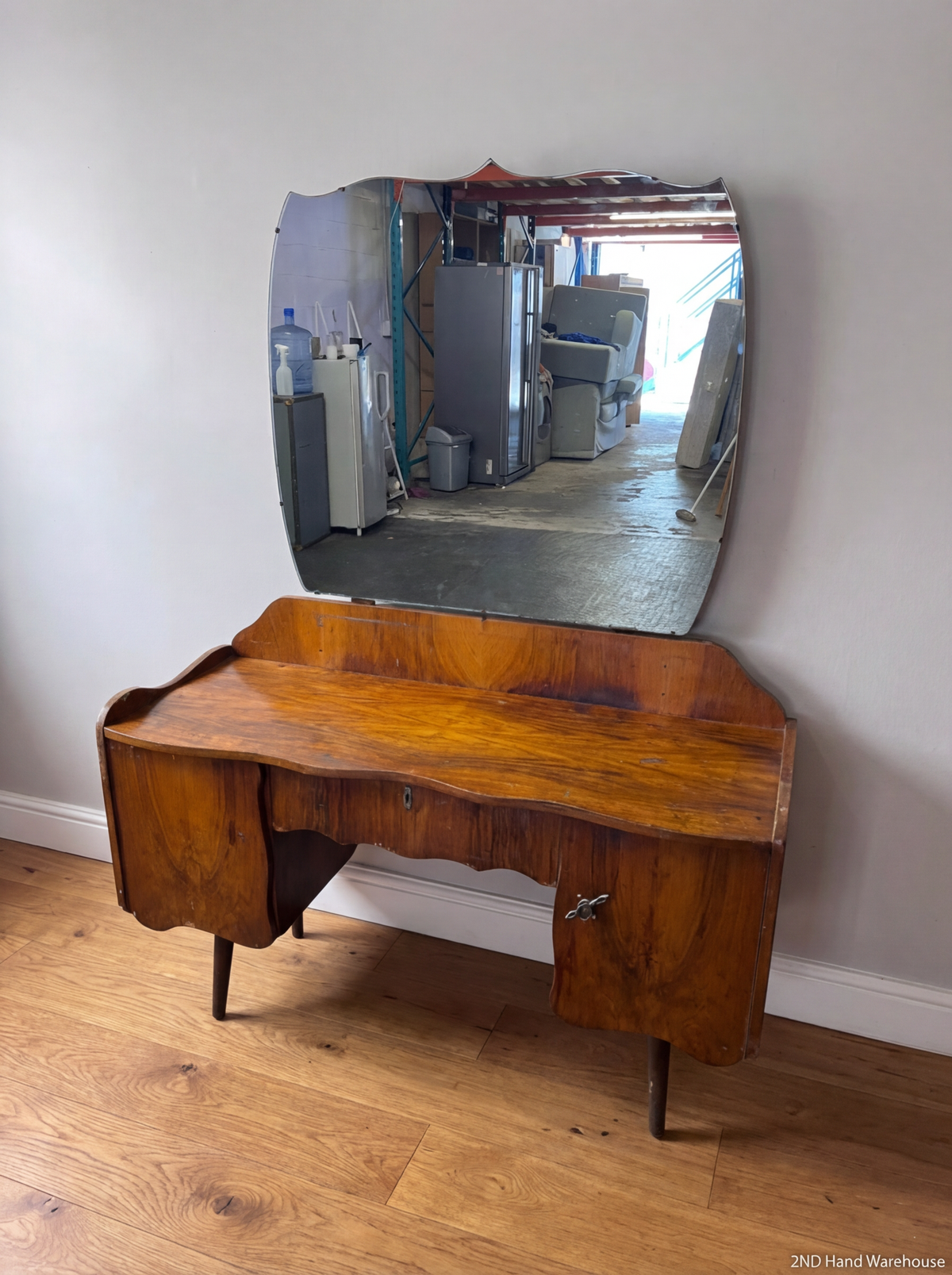 Vintage Wooden Dressing Table - Visible Edge Damage & Wear - 2ndhandwarehouse.com