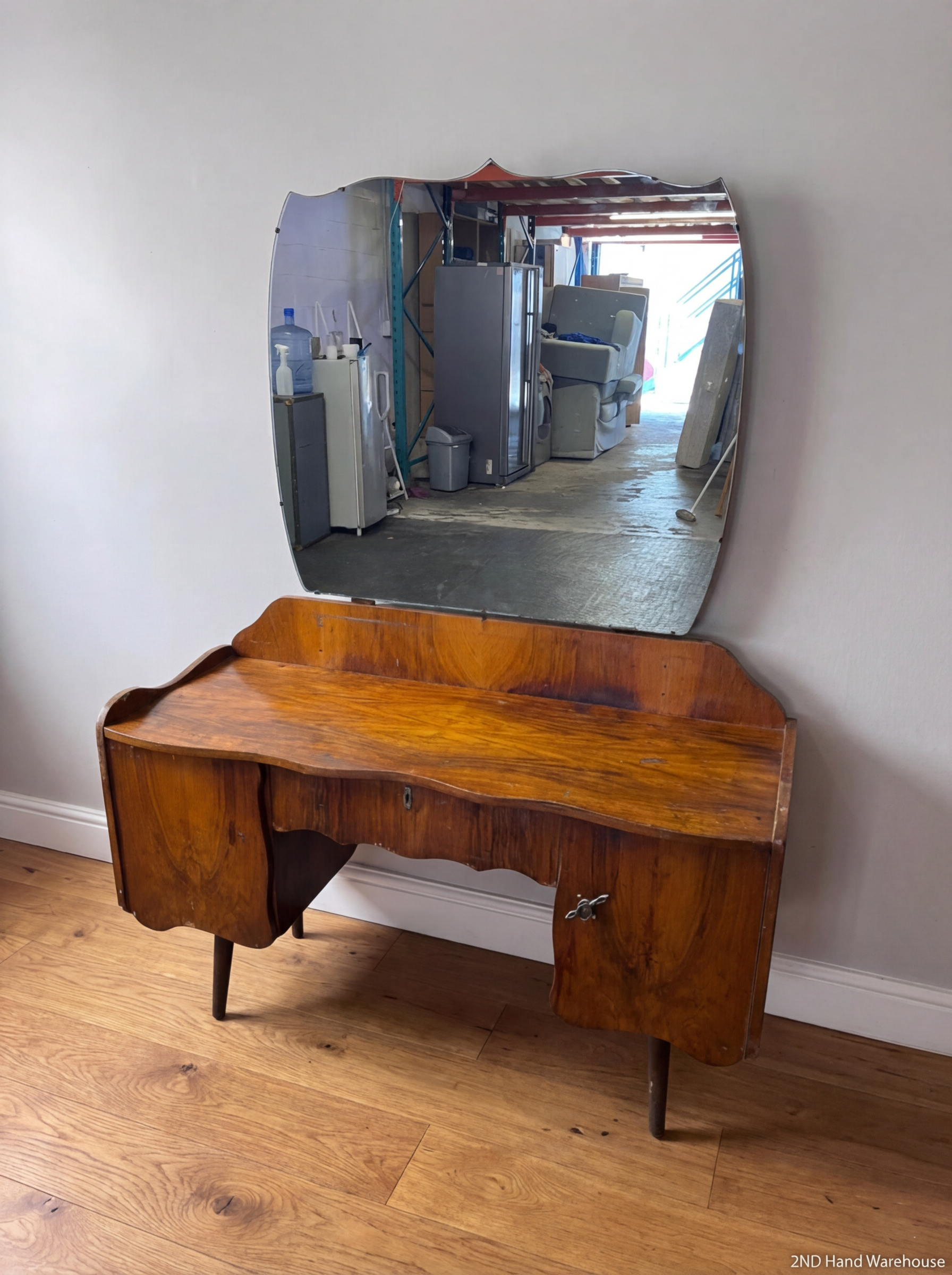 Vintage Wooden Dressing Table - Visible Edge Damage & Wear 2ndhandwarehouse.com Vintage Wooden Dressing Table - Visible Edge Damage & Wear 2ndhandwarehouse.com
