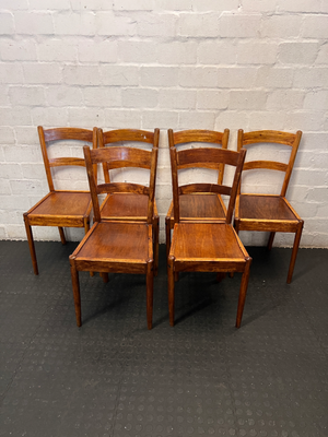 Vintage Wooden Ladder-Back Dining Chair - 2ndhandwarehouse.com