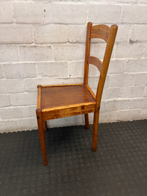 Vintage Wooden Ladder-Back Dining Chair - 2ndhandwarehouse.com