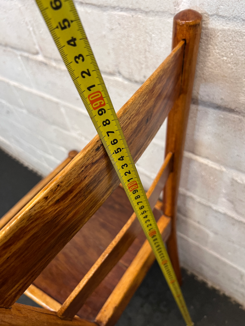 Vintage Wooden Ladder-Back Dining Chair - 2ndhandwarehouse.com