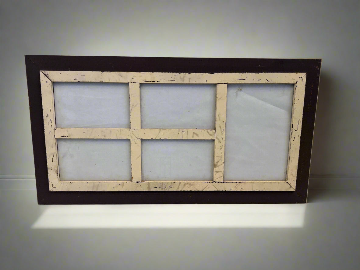 Vintage Wooden Photo Frame with Cream Accents