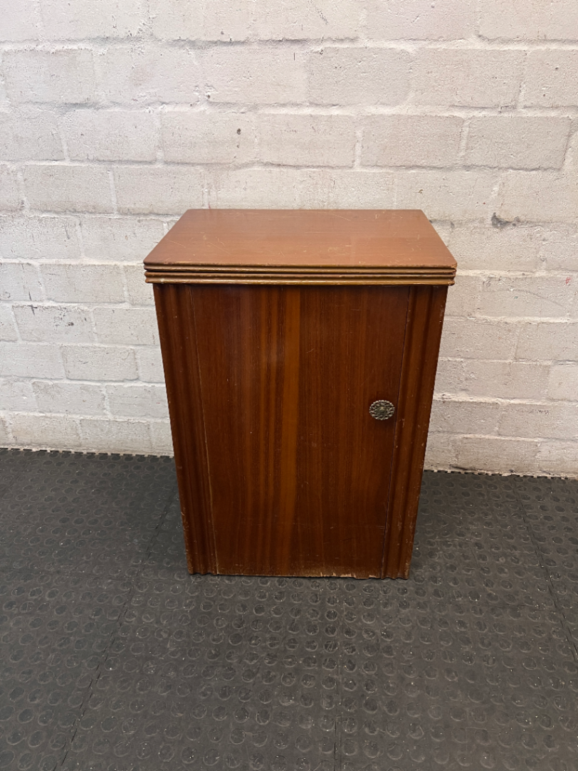 Vintage Wooden Sewing Machine Cabinet — Loose Cable Connection and Loose Stitching