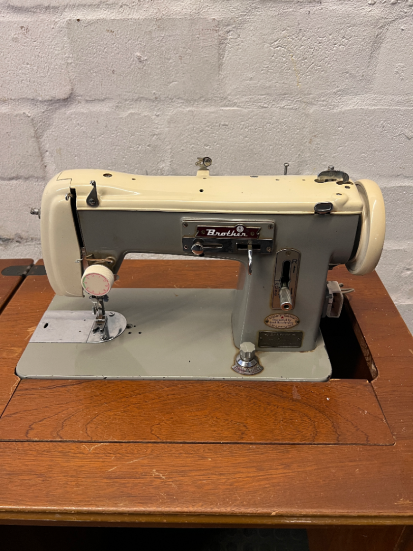 Vintage Wooden Sewing Machine Cabinet — Loose Cable Connection and Loose Stitching