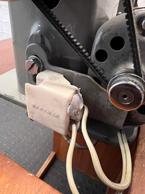 Vintage Wooden Sewing Machine Cabinet — Loose Cable Connection and Loose Stitching