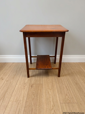 Classic Wooden Side Table with Lower Shelf