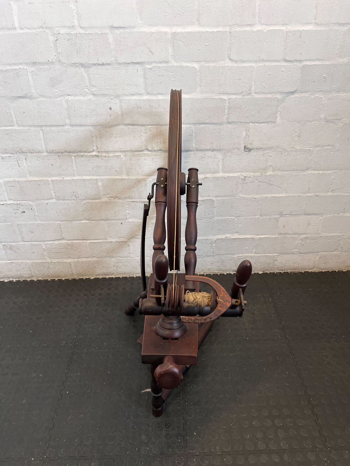 Vintage Wooden Spinning Wheel - Rustic Craft & Decor Piece