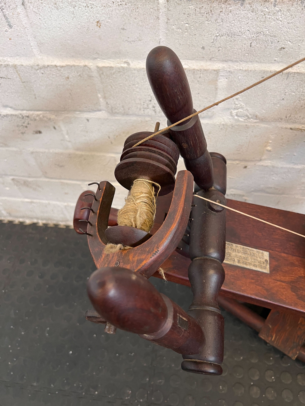 Vintage Wooden Spinning Wheel - Rustic Craft & Decor Piece