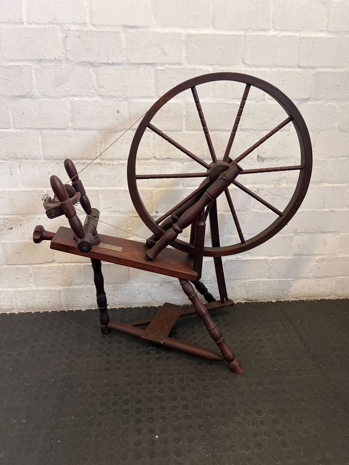 Vintage Wooden Spinning Wheel - Rustic Craft & Decor Piece